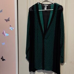 Black and Green Women's Cardigan